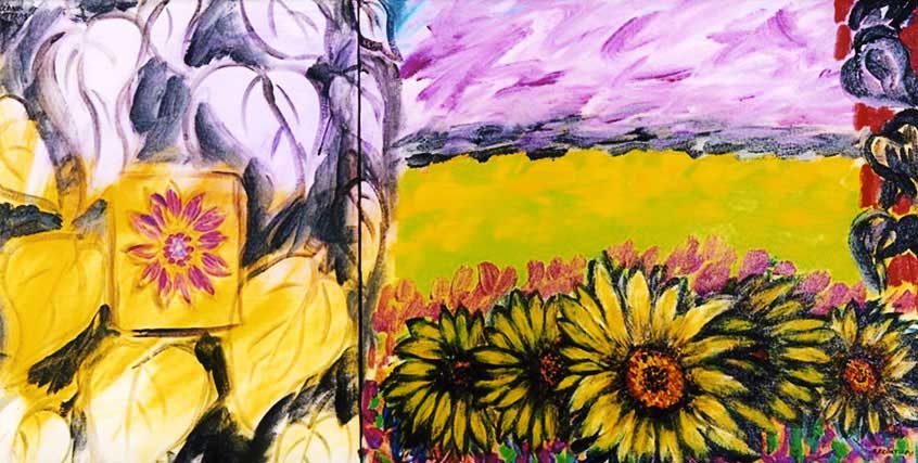 &nbsp;&nbsp;diptych, acrylic on canvas